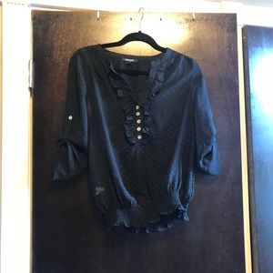 Nordstrom sheer 3/4 sleeve shirt